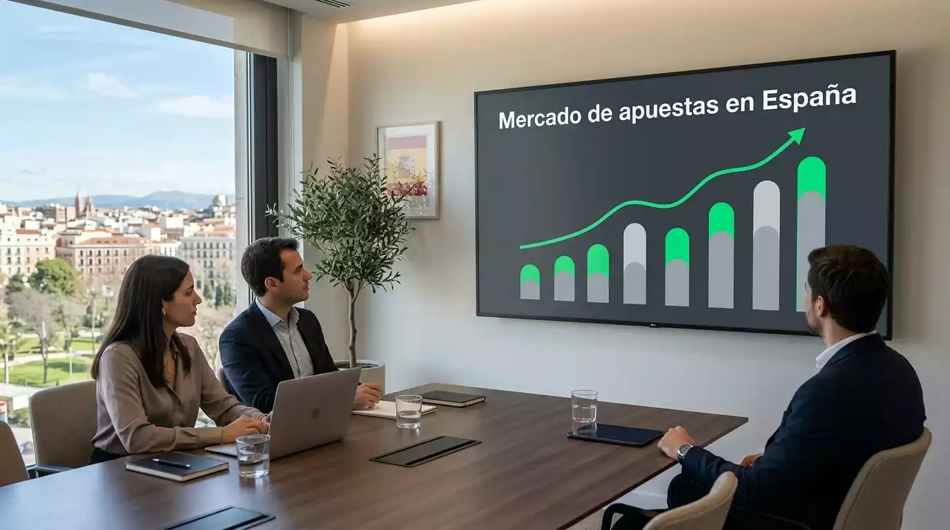 Visualizacion de datos del mercado de apuestas deportivas en Espana mostrando graficos de crecimiento